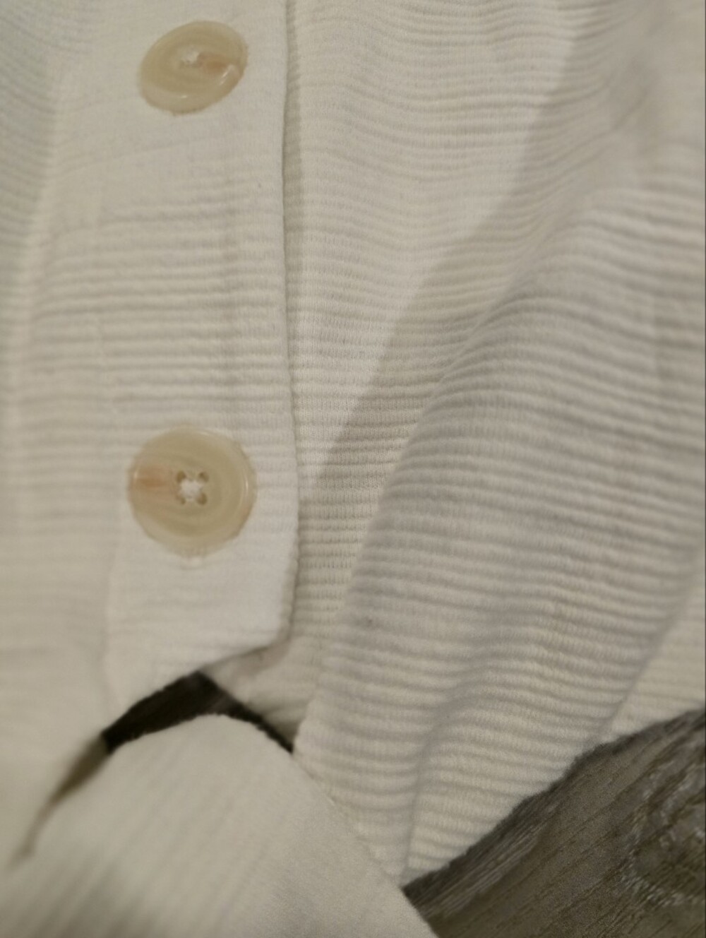 J. Crew Cream Ribbed Button-Front Tank - Picture 4 of 4
